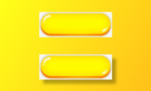 黄色卡通亮光按钮免抠标签元素