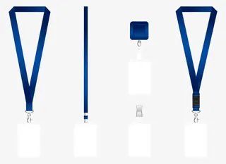 矢量员工名片牌免抠