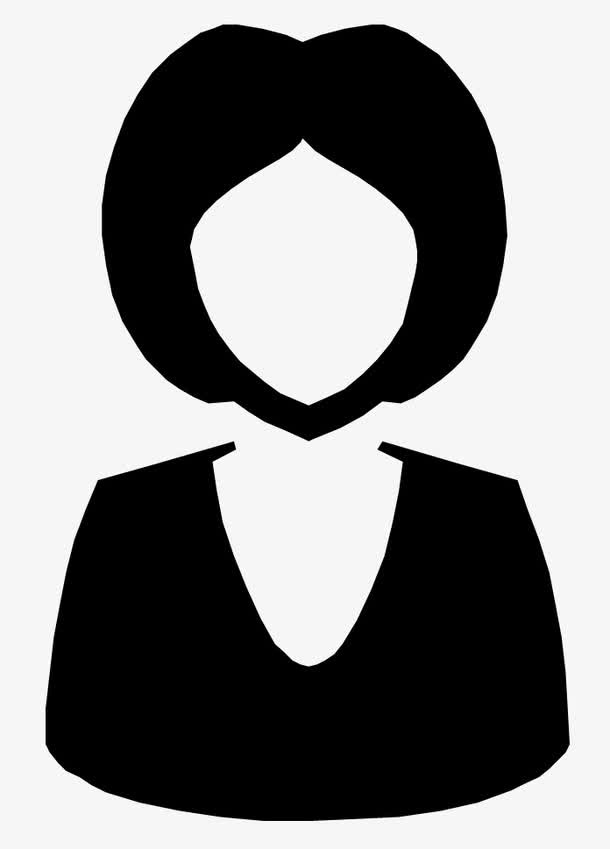 卡通矢量女标志免抠