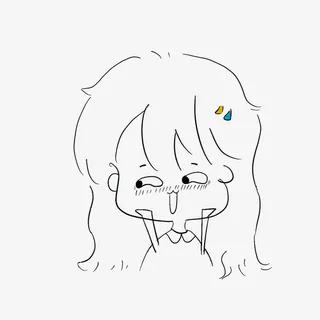 期待激动可爱猥琐笑女孩免抠