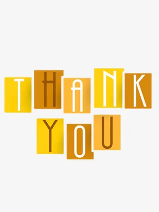 谢谢你卡片纸免抠