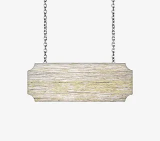 裂开缺角用铁链挂着的木板实物免抠