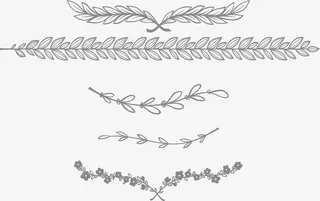 欧式花边分隔栏免抠