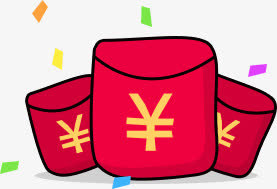 红包彩条装饰免抠
