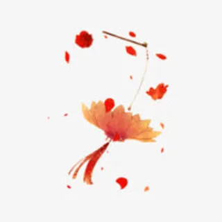 手提灯笼睡莲免抠