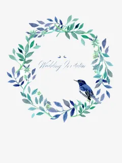 小清新婚庆邀请函设计免抠