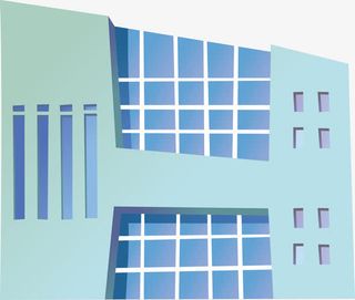 卡通商务办公大楼免抠