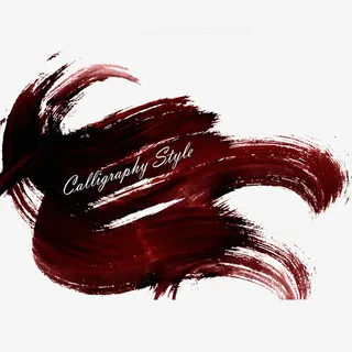 水粉笔触红色免抠