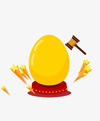 砸金蛋活动元素免抠