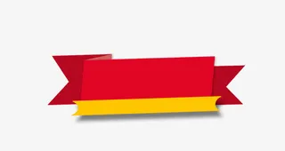 红色标题边框素材免抠