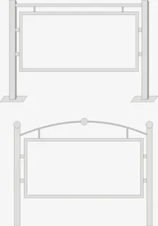 不锈钢宣传栏设计免抠