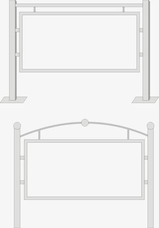 不锈钢宣传栏设计免抠