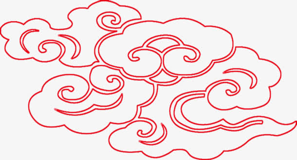 庆元旦迎新春祥云海报免抠