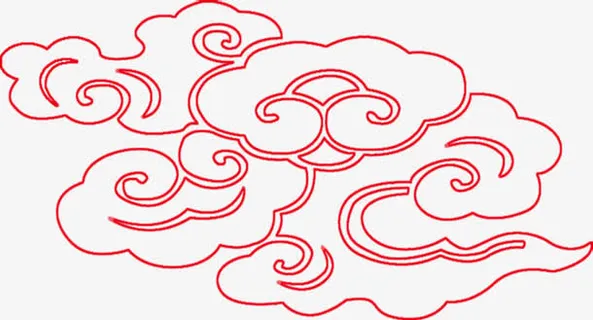 庆元旦迎新春祥云海报免抠