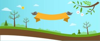 蓝色天空春天的气息淘宝卡通背景高清