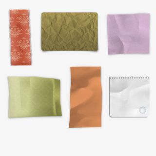 矢量褶皱的纸免抠