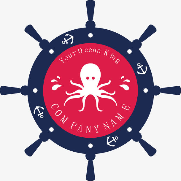 捕鱼logo设计免抠
