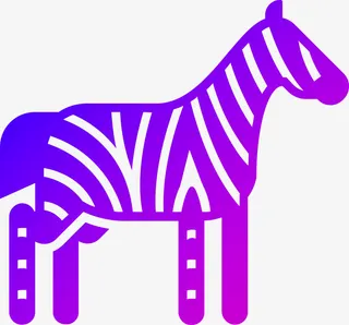 蓝紫色，渐变，斑马，矢量，放大，方便免抠