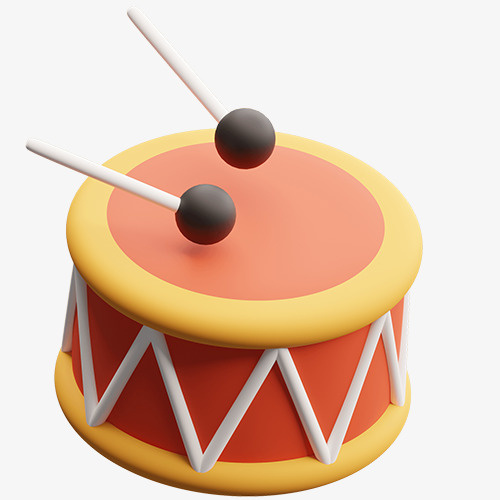 游戏3d图标架子鼓免抠