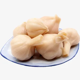 自制大蒜头泡菜摄影免抠