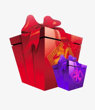 彩色礼盒免抠