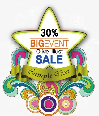 矢量标签图免抠