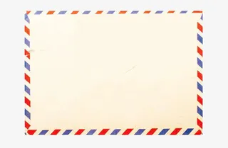 蓝白条纹信函免抠