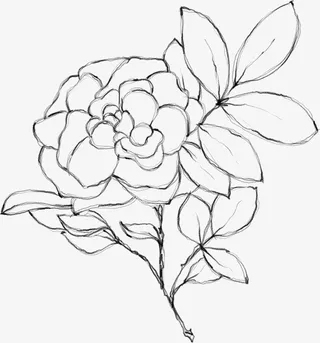 水墨花朵元素58免抠