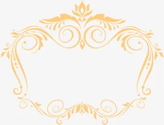 中秋节黄色线条花纹海报免抠