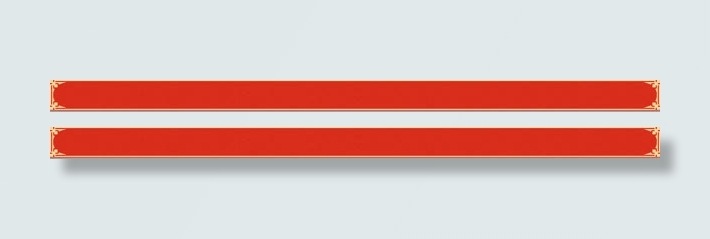 红色中式边框简约免抠