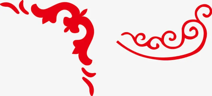 花纹纹理边框剪纸免抠