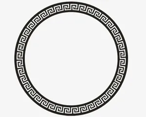传统镂空回形纹图案免抠