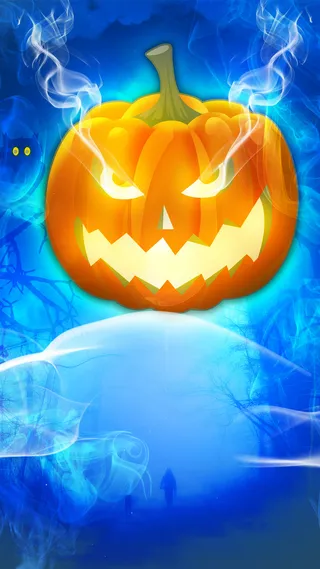 炫彩万圣南瓜H5背景高清