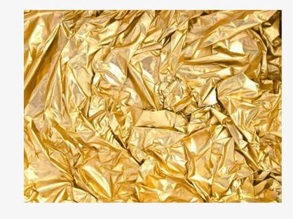 金色塑料褶皱纸纹理免抠