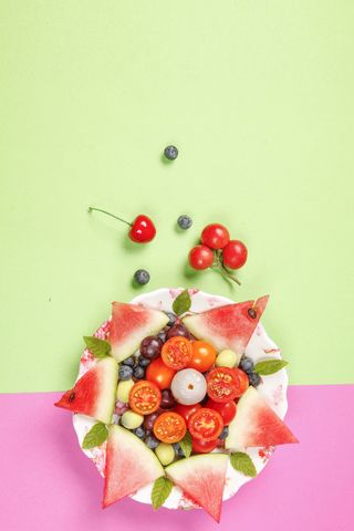 水果拼盘海报背景素材高清