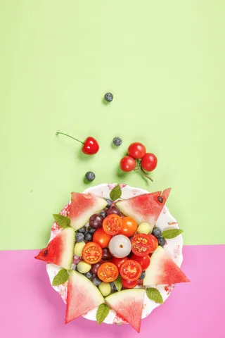 水果拼盘海报背景素材高清