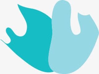 深蓝色和浅蓝色不规则形状免抠