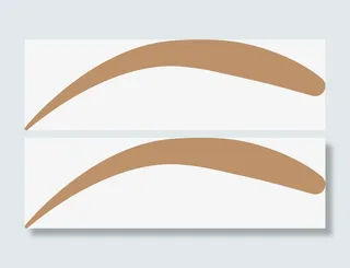 创意弯曲眉毛笔刷图免抠