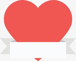 情人节红色爱心标签免抠