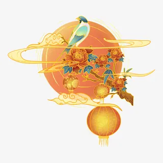 中国风喜上眉梢免抠