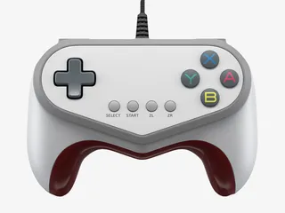 白红色体感游戏机手柄免抠