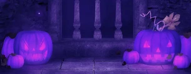 万圣节鬼节南瓜灯背景banner