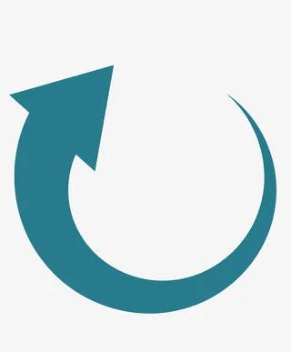 蓝色弯曲矢量箭头免抠