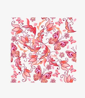 红色美丽花海免抠