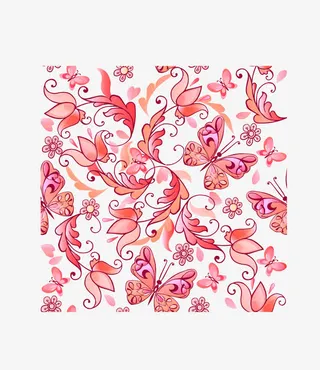 红色美丽花海免抠