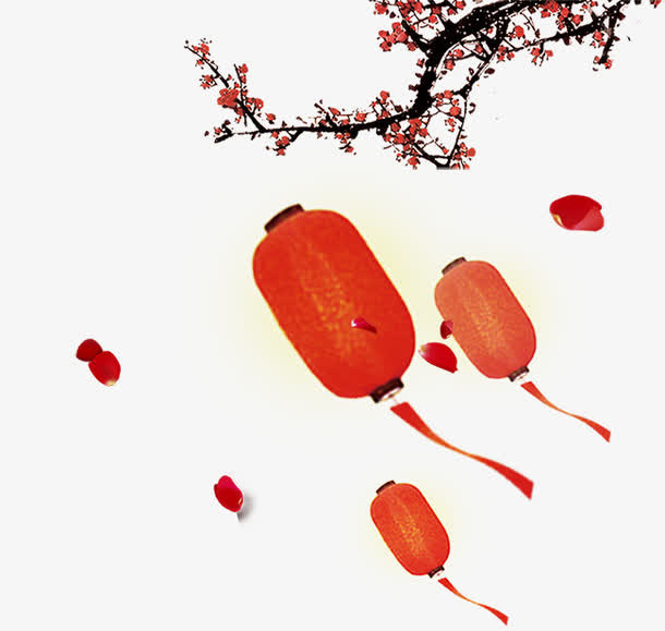 梅花灯笼免抠