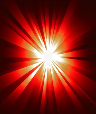 红色闪耀放光节日免抠