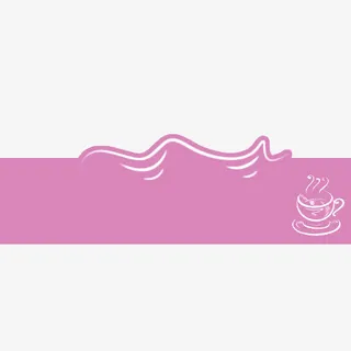 手绘紫色咖啡标签免抠