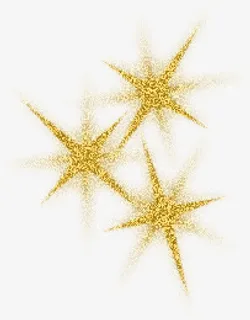 金色的闪烁的星星免抠