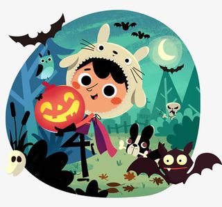 万圣节主题插画免抠